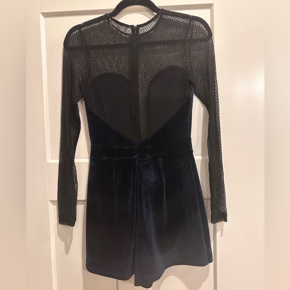 WYDLR Lace & Velvet Combination Romper - Picture 5 of 7